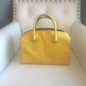 Kate Spade Melinda ostrich embossed Yellow Purse